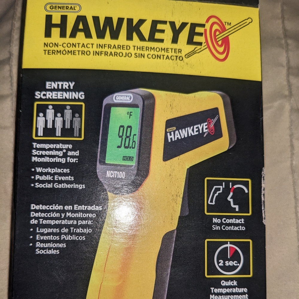 Hawkeye non contact infrared thermometer